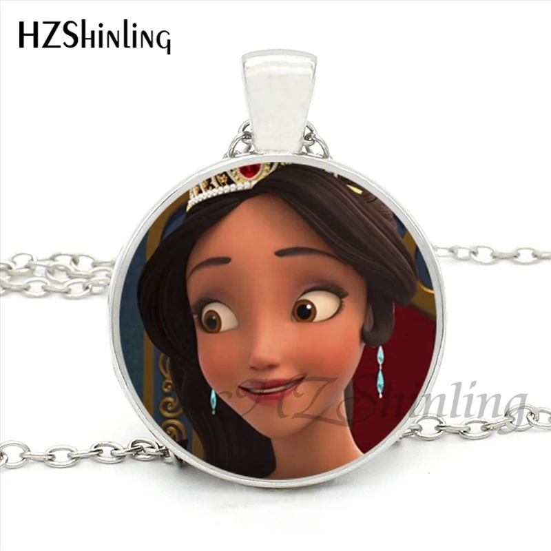 HZ1-ожерелье Elena of Avalor, художественное латам, ожерелье принцессы Елены, стеклянное круглое ожерелье s для девочек и женщин, мини-001 - Окраска металла: 7