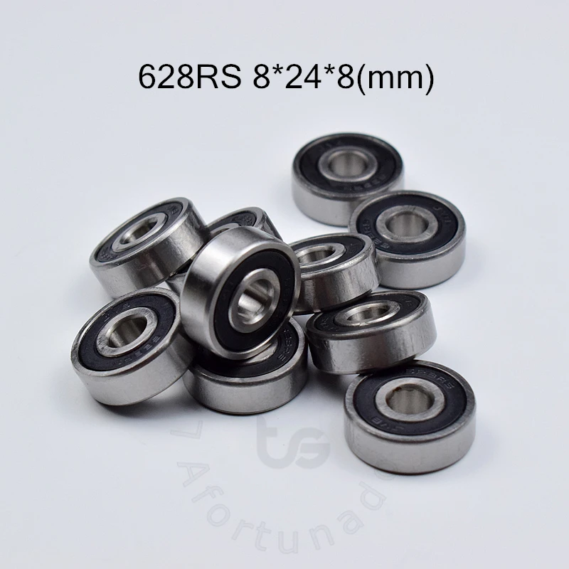 628RS 8*24*8 (мм) 10 шт. подшипник ABEC 5 подшипники резиновый уплотненный 628 628RSchrome