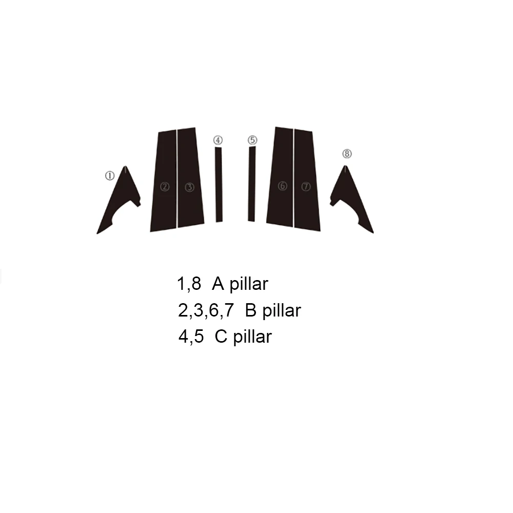 Автомобильная оконная рама ABC защитная пленка из углеродного волокна Стайлинг