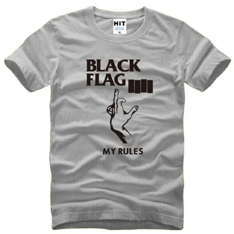 Черный панк-рок-группа флаг Генри Роллинс большие бары Для мужчин футболка для