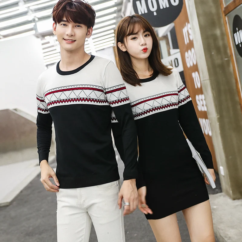 Осенне-зимняя базовая одежда пуловеры Свитера для пар женская Мужская