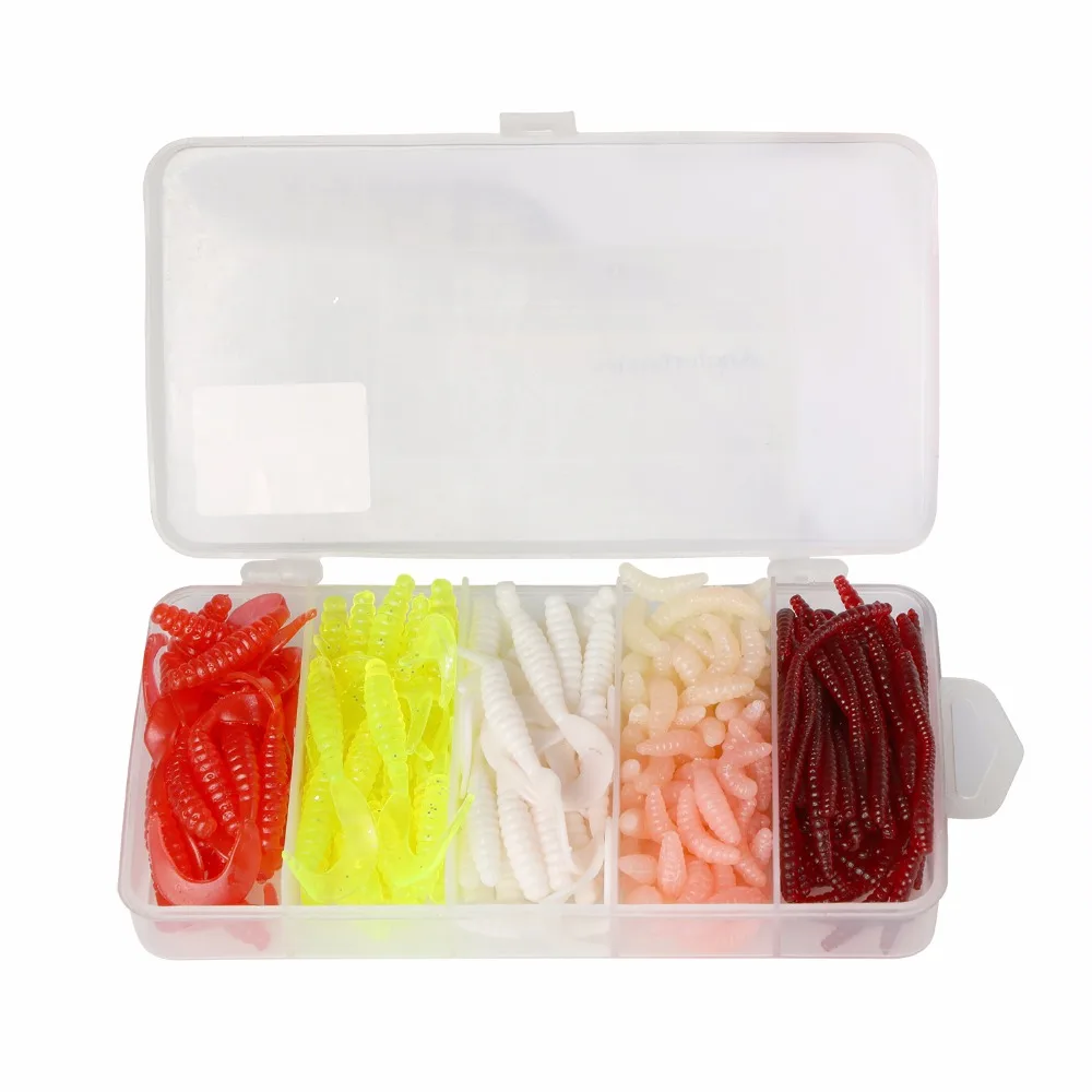 [Cheap Close Out] 100 piece Soft Fishing Lure Grub Lures Silicone Worm Artificial Bait | Спорт и развлечения