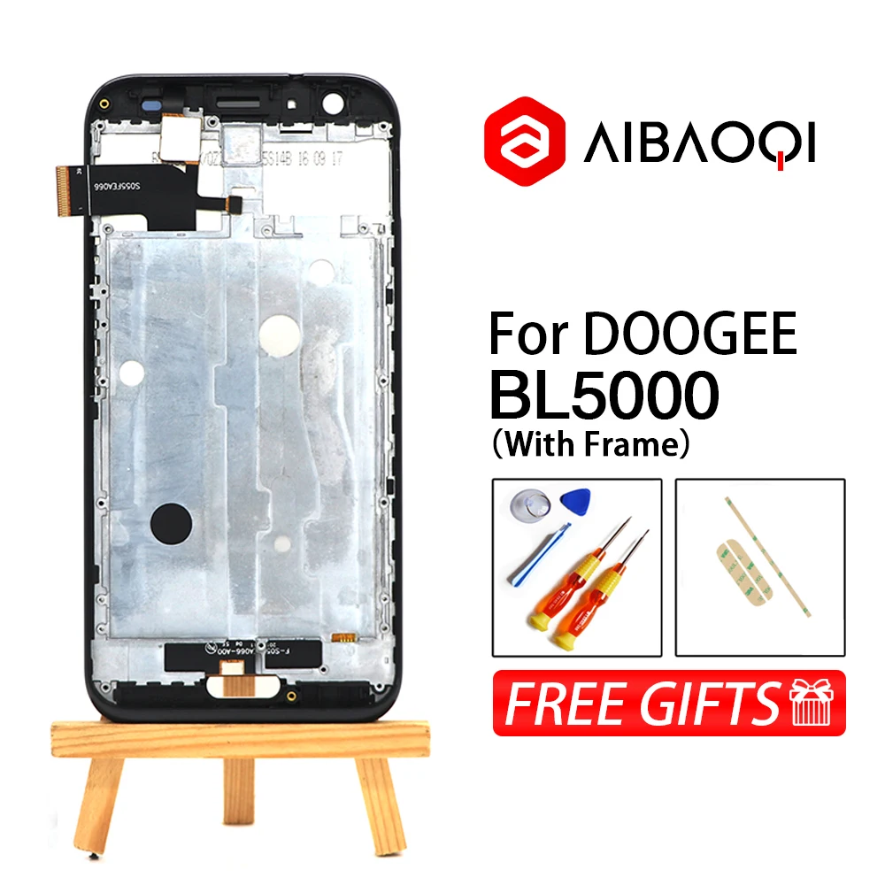 AiBaoQi, 5,5 дюймовый сенсорный экран+ 1920X1080 ЖК-дисплей+ рамка в сборе, замена Для Doogee BL5000 Android 7,0
