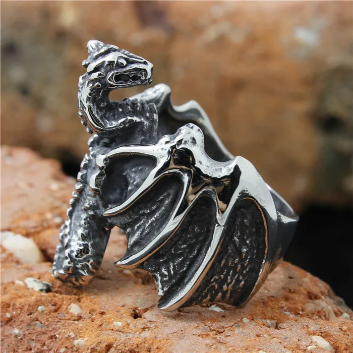 1pc Mens Boys 316L Stainless Steel Awesome Huge Bat Cool Design Ring Wholesale Price | Украшения и аксессуары
