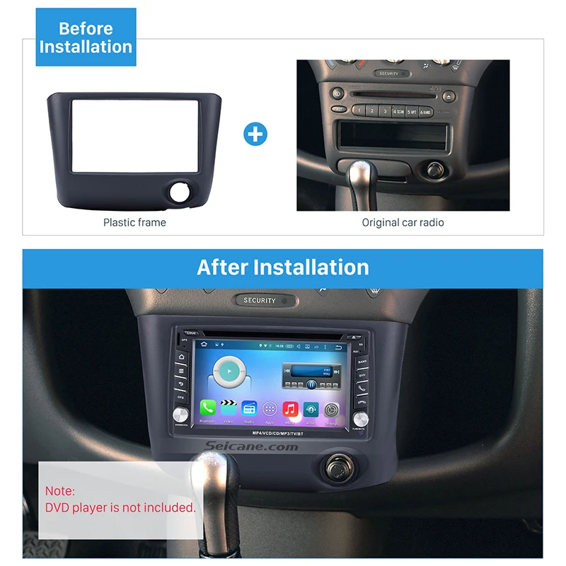 Seicane 2 Дин радио фасции для 1999 2000 2001 2002 2003 2004 2005 Toyota Vitz Yaris, echo установка рамка Dash CD DVD панель
