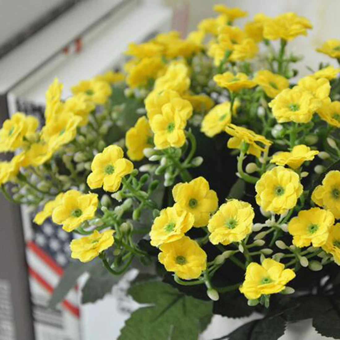 Милый цветок из искусственного шелка с 6 ветвями вилка Миланский кофейный столик