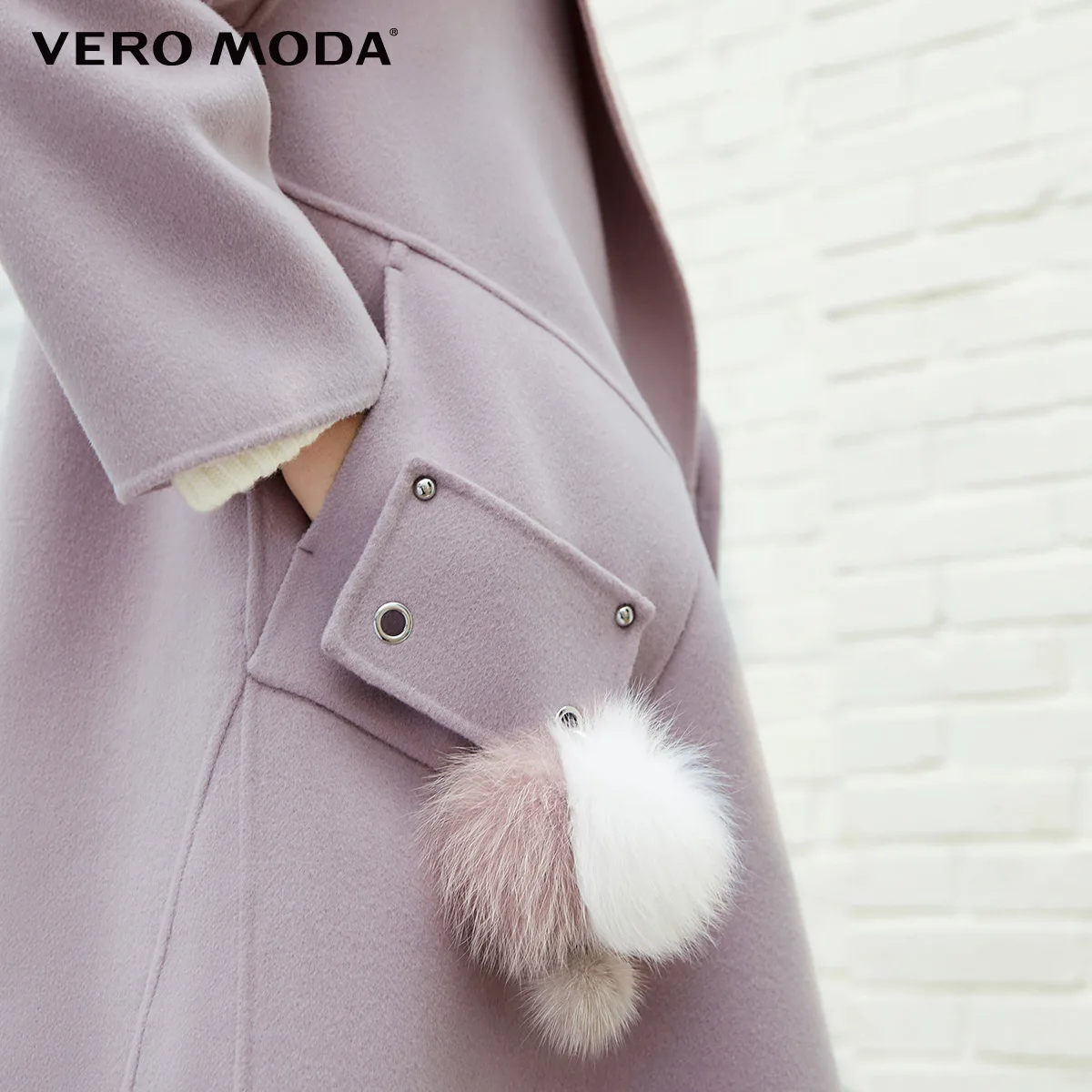 Vero Moda шерстяное двустороннее шерстяное пальто на одной пуговице большого размера | 318327503
