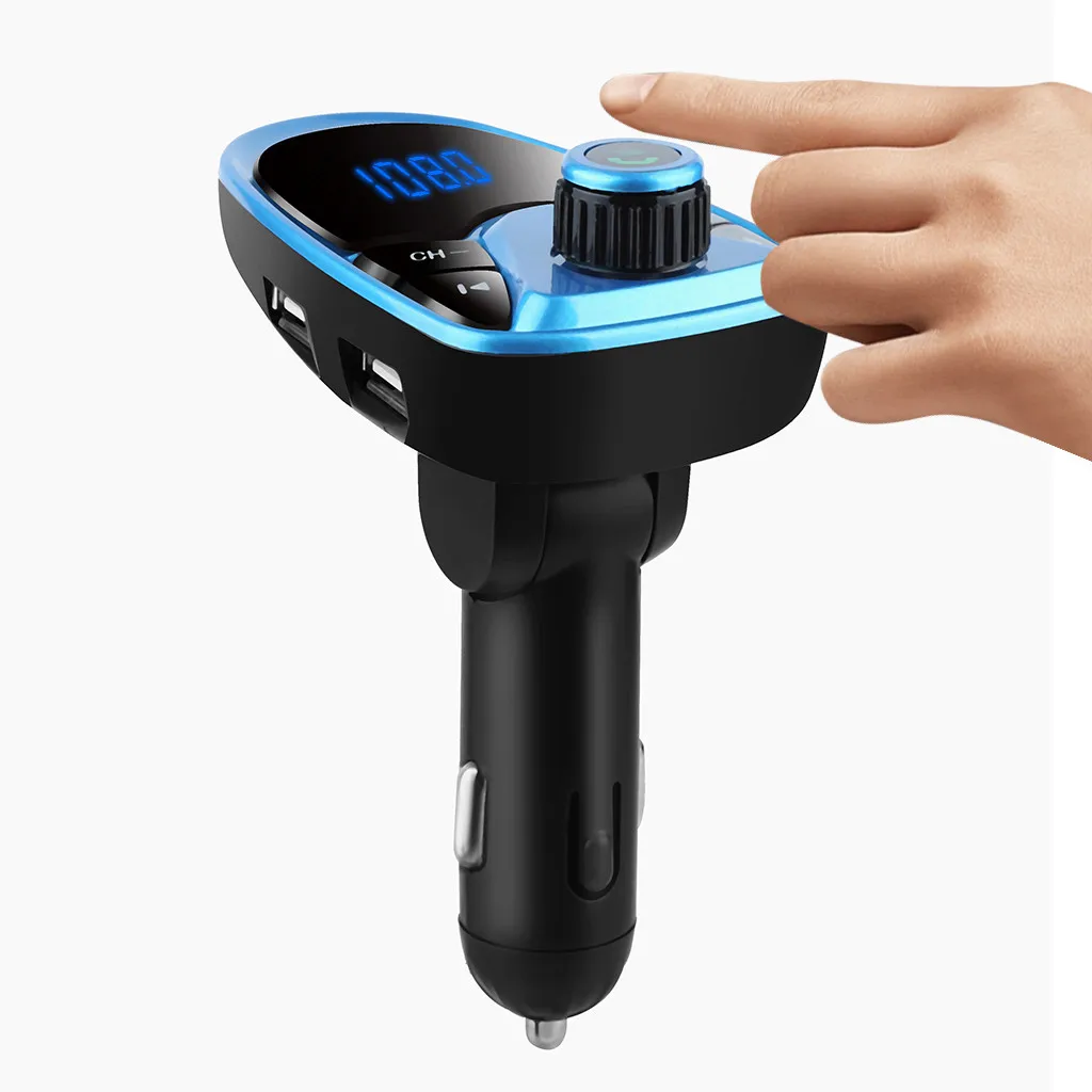 Автомобильный Bluetooth FM передатчик Беспроводной хэндс-фри набор MP3 музыкальный плеер карты 5V 2.1A USB Зарядное устройство FM модулятор