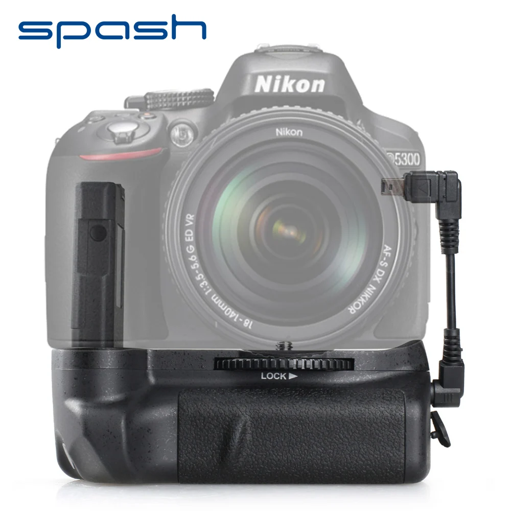 Spash Вертикальная Батарейная ручка для Nikon D5300 D5200 D5100 DSLR камеры мульти-мощность Батарея держатель работает с EN-EL14