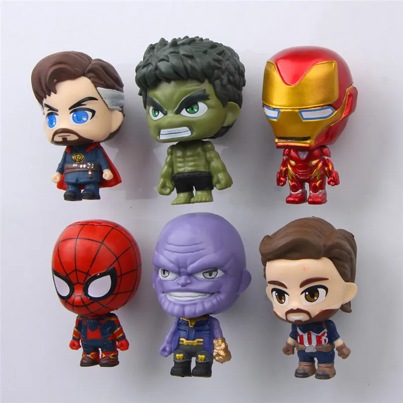 6 шт./лот marvel legends Аниме фигурки магниты на холодильник отличное качество