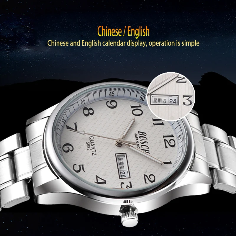 Топ люксовый бренд мужские's часы Дата День нержавеющая сталь Relojes светящиеся часы мужские повседневные кварцевые часы спортивные наручные часы