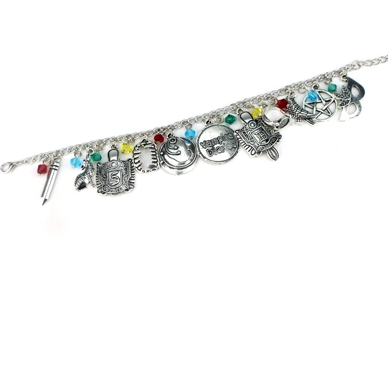 Браслет-Шарм Дневники вампира Елена Стефан Дэймон фандом подарок для женщин