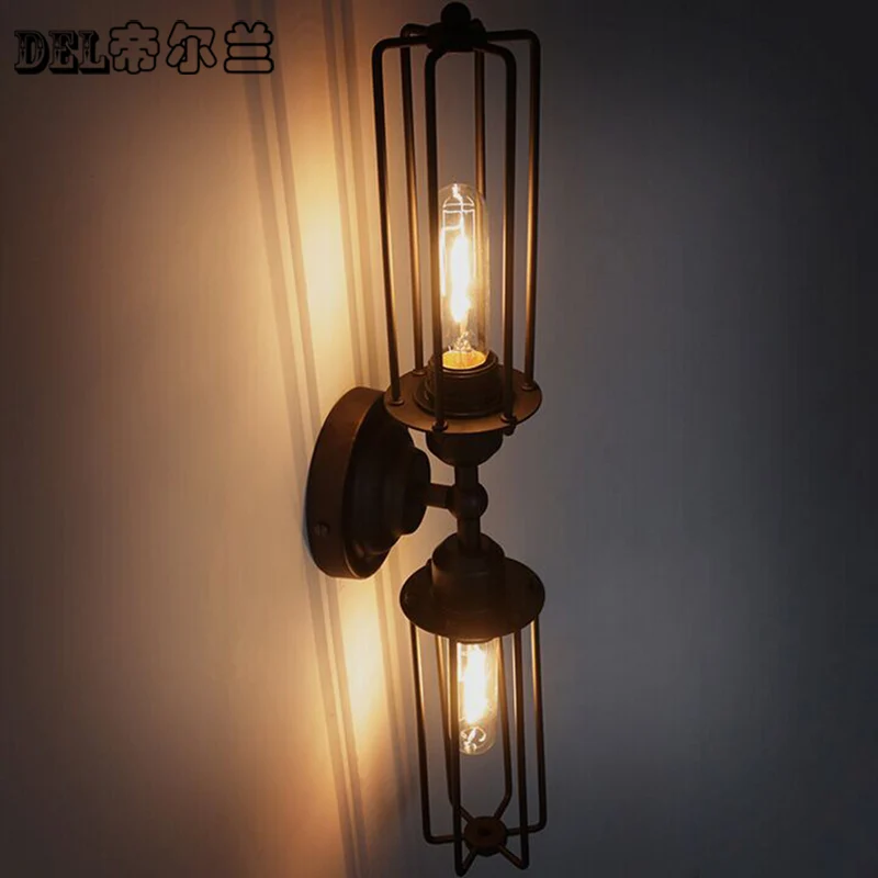 

A1 American lights in the basement Industrial iron lamp loft simplestairs aisle bed retro long iron double Bar GY92