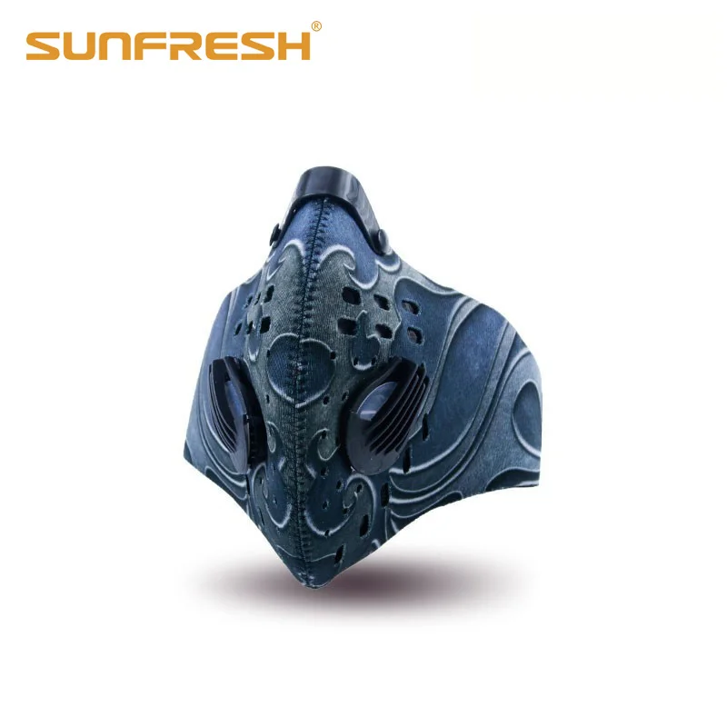 Silver mask Зимняя велосипедная тренировочная маска для лица, велосипедная Smog maske n99, воздушный фильтр, активированный уголь, дышащая маска для катания на лыжах, рыбалки, катания на коньках - Цвет: Silver mask