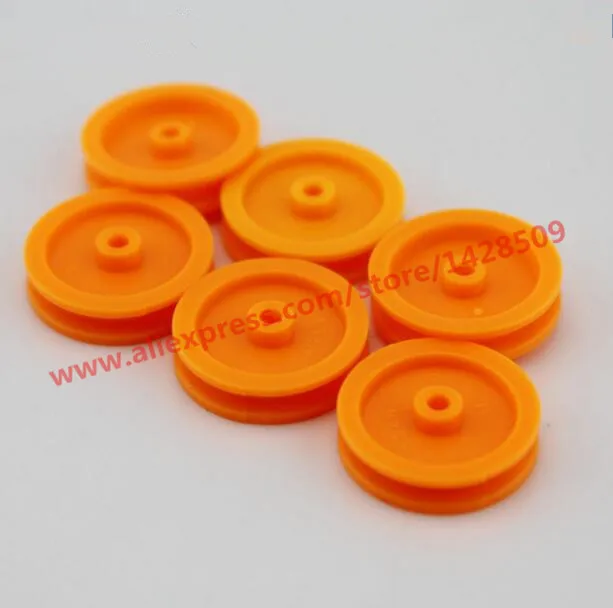 10 шт./лот 2*17 мм Желтая Пластиковая шестерня шкив ремня DIY микро мотор детали