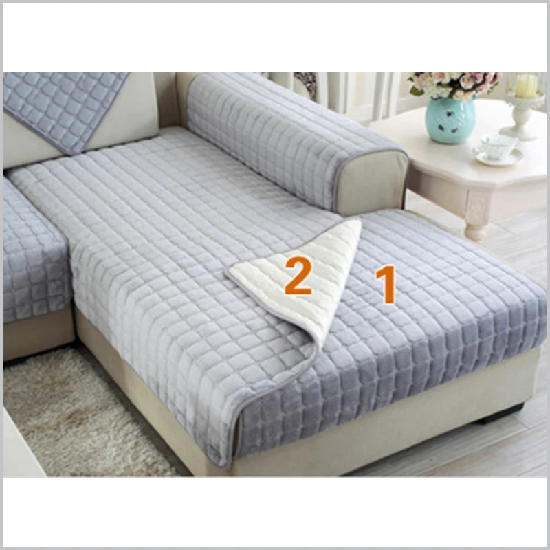 Толстый фланелевый диван подушки Европа современный крышка модные плюшевые