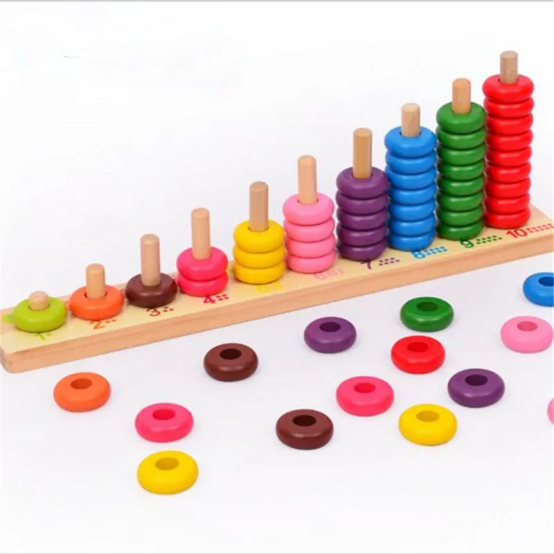 

Деревянные математические игрушки Монтессори, 10 уровней облаков, Обучающие Детские игрушки, подарки вашему ребенку на день рождения
