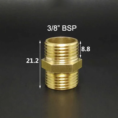 1/" 1/4" 3/" 1/2" 3/" 1" BSP наружная резьба латунная фитинг для труб Шестигранная ниппельная муфта соединитель Адаптер для воды Топливный Газ - Цвет: NO6