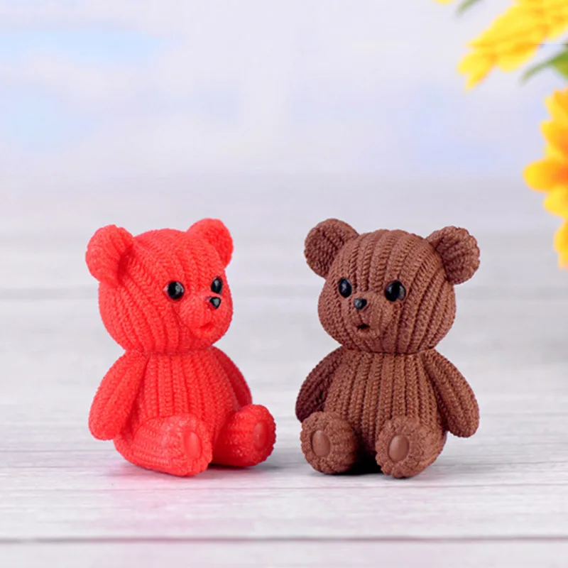 

1Pcs Cartoon Animal Pet Toys Cute Bears Miniatures Mini Figures Fairy Garden Decoration Moss Terrarium Micro Landscape