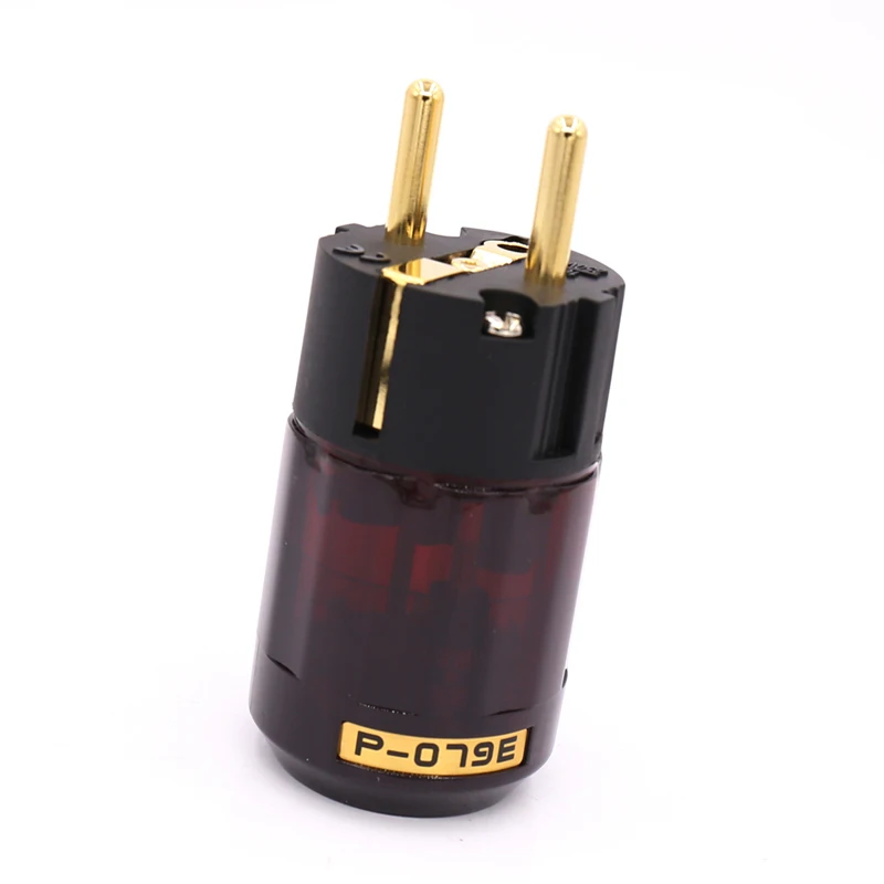 Одна пара HiFI аудио позолоченный C-079 IEC P-079e Schuko EU разъем для аудио разъема