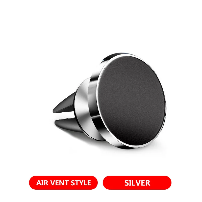 Air Vent Silver 2 стиля Универсальный автомобильный держатель крепление на вентиляционное отверстие Магнитная автомобильная подставка для телефона для iPhone X samsung S9 gps кронштейн Подставка для телефона - Цвет: Air Vent Silver