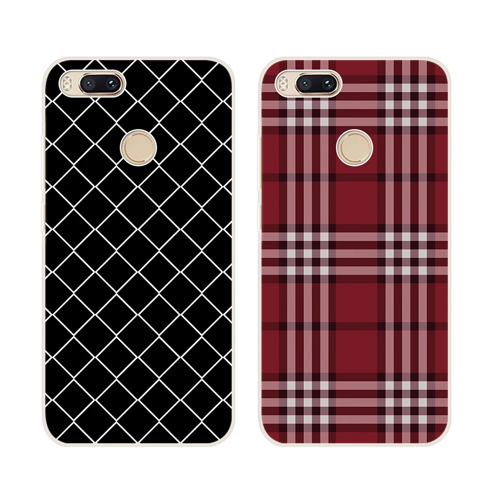 BETYFATE Coque для Xiaomi mi A1 силиконовый чехол ретро плед принципиально 6 x 2 x2 5X Red 5 5A плюс |