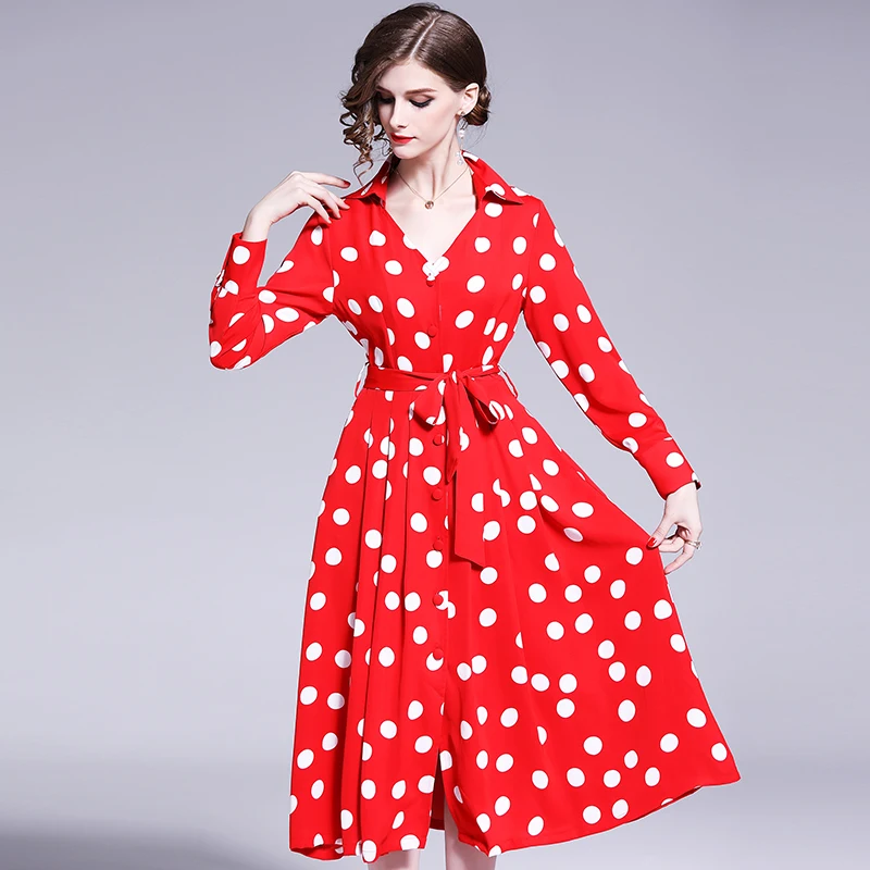 2019 весенне летнее женское платье в стиле ретро с v образным вырезом и бантом на