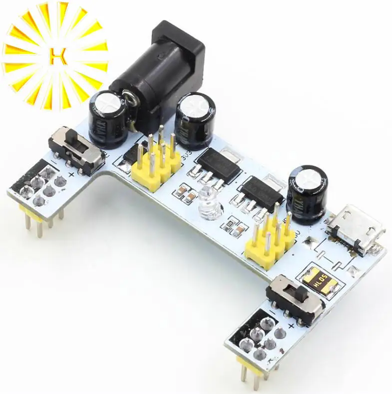 MB102 DC 7-12V микро USB интерфейс макетная плата модуль питания MB-102 2-канальный разъем