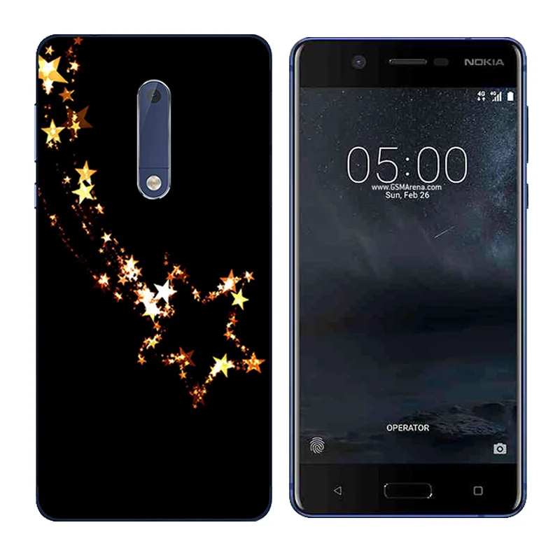 Case for Nokia 5 Back Cover 5.2 Inch Silicone Soft TPU Snowflake Printing Nokia5 Cases Coque Bag Shell |