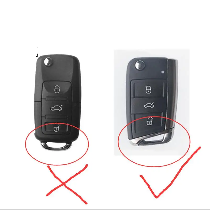 Алмазный чехол для автомобильного ключа брелок ключей подходит Volkswagen VW Golf 7 MK7 Skoda