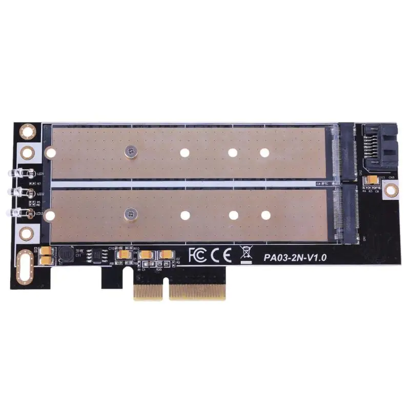 Адаптер M.2 NVMe SSD NGFF к PCIE B Ключ + M ключ интерфейсная карта с 7 контактным кабелем SATA