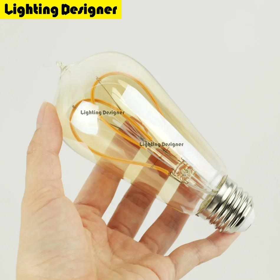 ST58 наконечник Эдисон светодиодный 4 Вт любовь классическое винтажное освещение