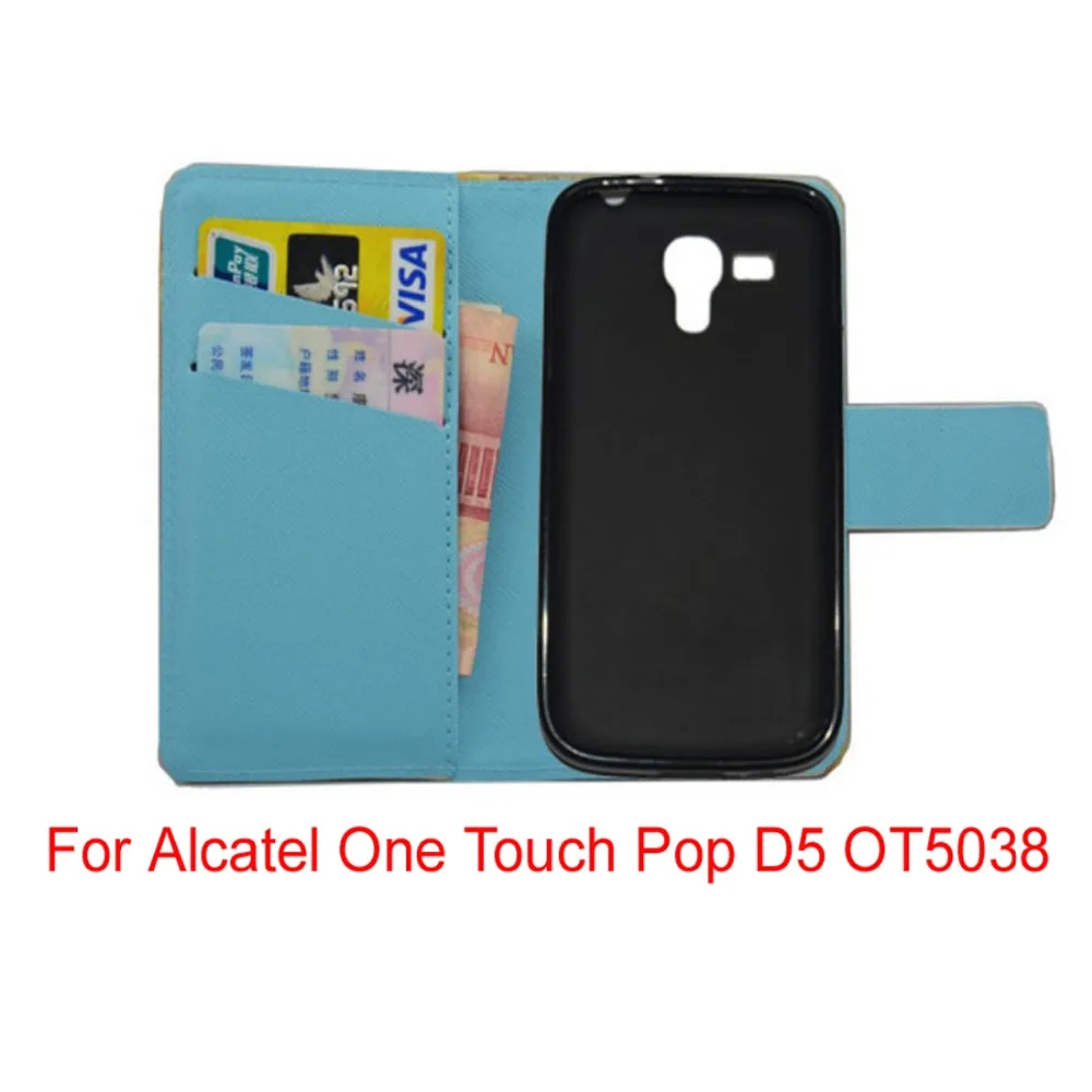 Для Alcatel OneTouch POP D5 ot 5038 прекрасный мультфильм искусственная кожа wattet сотового