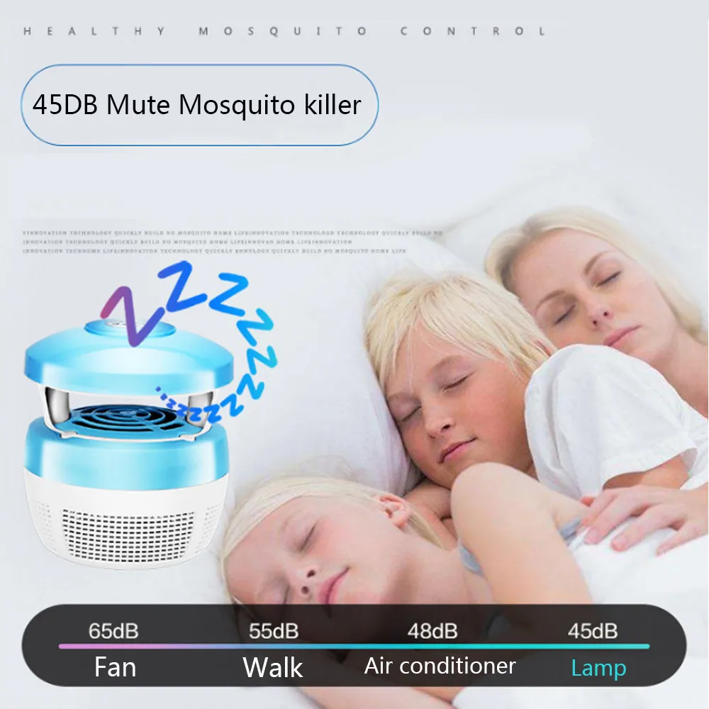 New 2018 High Quality Mosquito Killer Light 5W USB Smart Optically Controlled Insect Killing Lamp Lighting Drop Shipping | Лампы и
