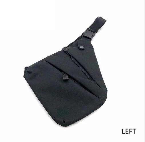 left-black Тактика многофункциональная Скрытая тактическая сумка для хранения оружия кобура Мужская Противоугонная Левая Правая нейлоновая сумка на плечо нагрудная сумка - Цвет: left-black