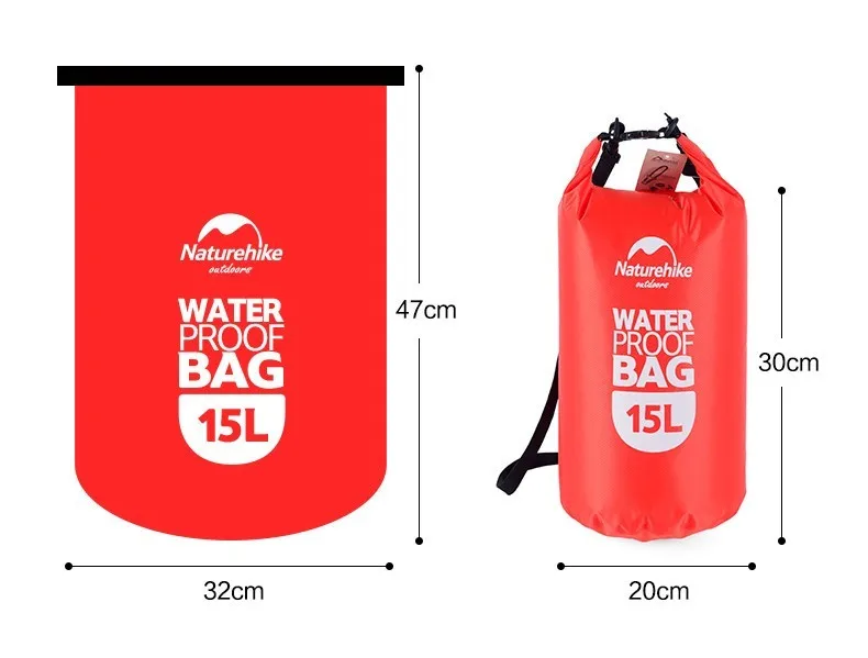Naturehike 15L водонепроницаемое плавание хранение мобильных телефонов водонепроницаемая сумка Сумка Кемпинг лодки Каякинг рафтинг каноэ красный синий
