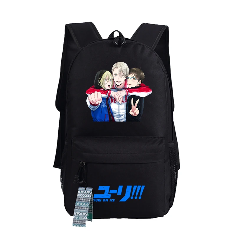 YURI on ICE Katsuki Yuri, женский рюкзак, Холщовый, школьные сумки для подростков, Harajuku, дорожный рюкзак, аниме, рюкзак для ноутбука, рюкзак для книг