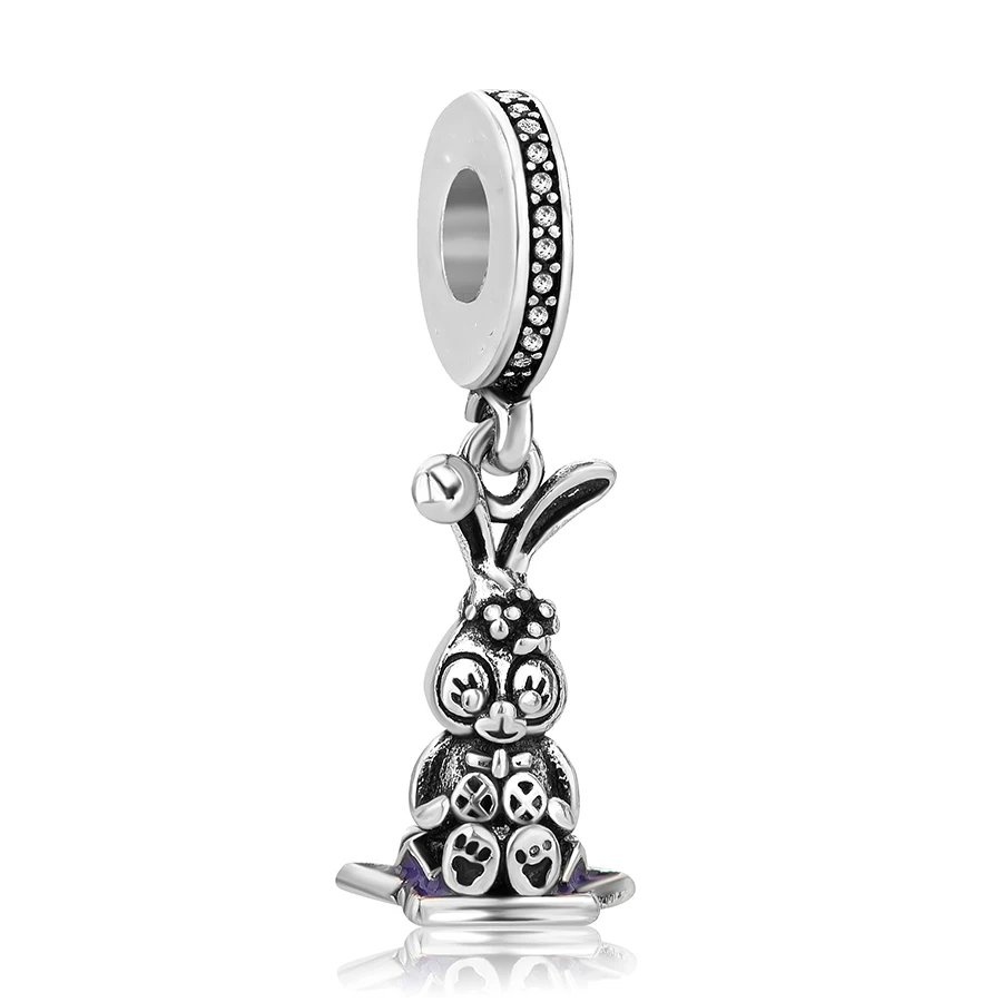 A1472 bai Скейтборд мама полое Сердце 30 Висячие бусины подходят Pandora талисманы Серебро 925 браслет модные ювелирные изделия для женщин - Цвет: A1472 bai