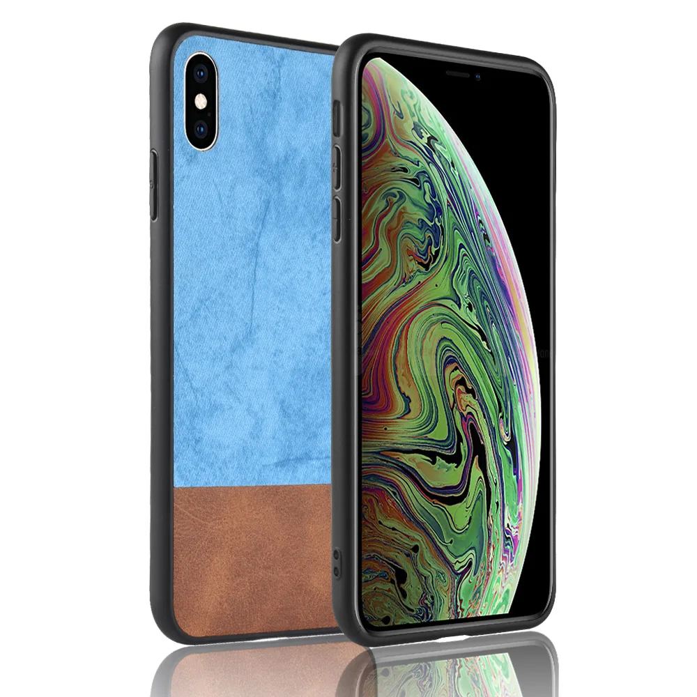 Тканевая ткань + кожаный жесткий нескользящий чехол для iphone XS MAX XR 6 6s 7 8 Plus чехлы