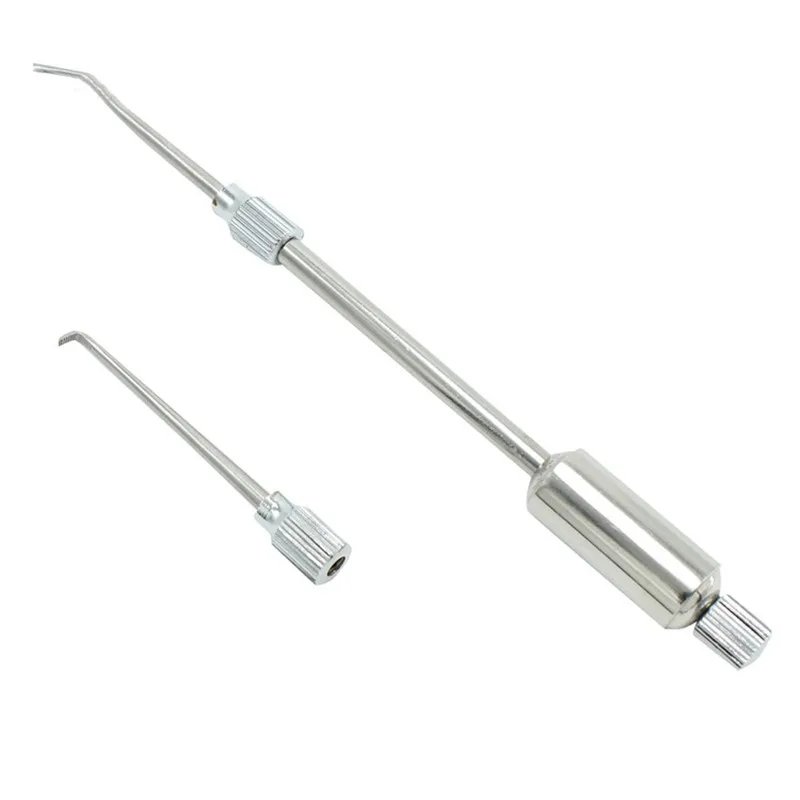 1 set Stainless Steel Manual Dental Crown Remover 2 Tips Press Button Dental Lab Equipment Dental Tools Material Manual Control