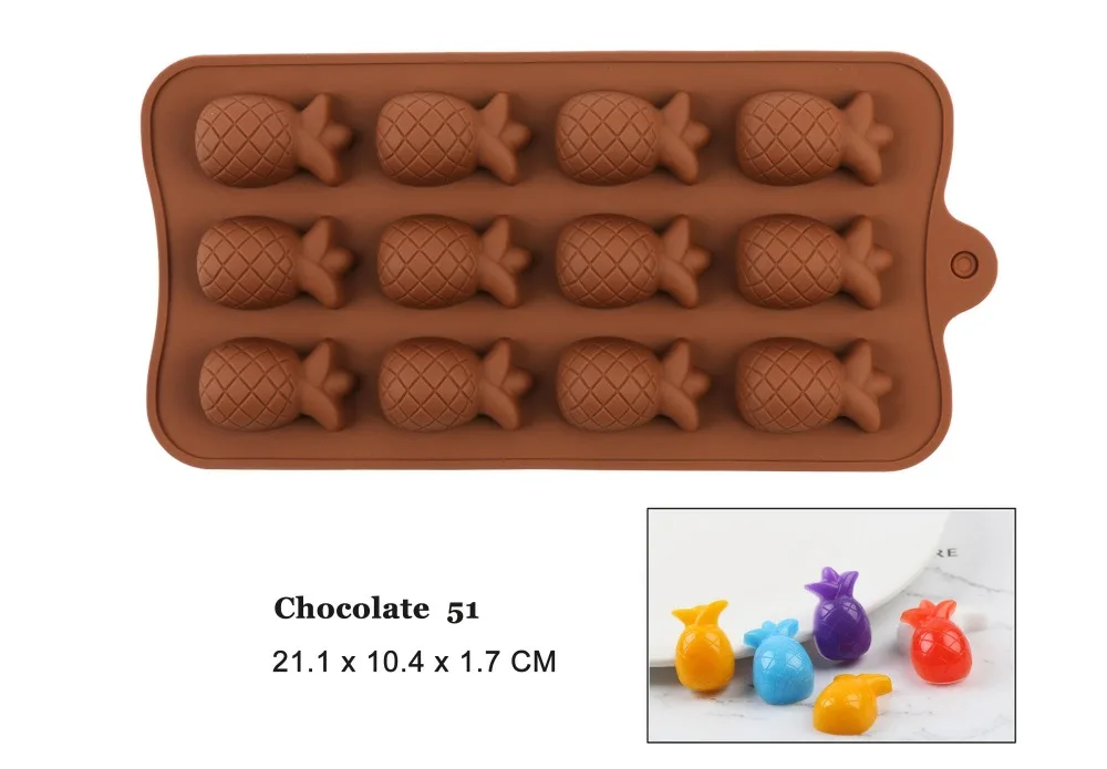 Pineapple Shape Silicone 3d Chocolate Molds Cake Bakeware Baking Tools Cake Decorating Tools Fondant Candy Silicone DIY Mould hallowe shape silicone chocolate mold for cake decorating fondant mould baking tools resin form kitchen cake tools bakeware