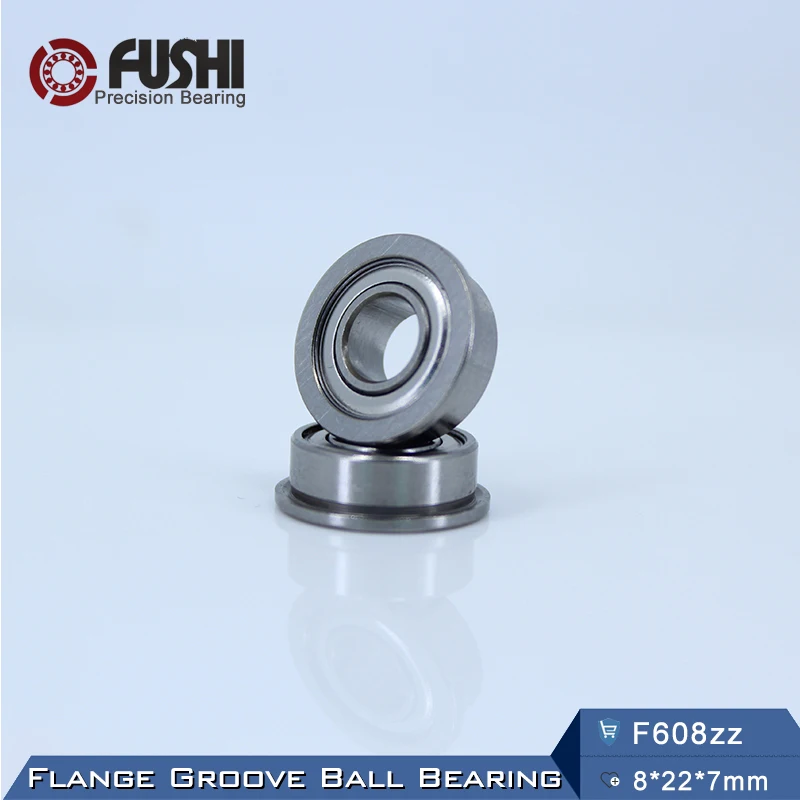 F608ZZ подшипник ABEC-5(10 шт.) 8*22*7 мм фланцевые F608Z шарикоподшипники F608 ZZ