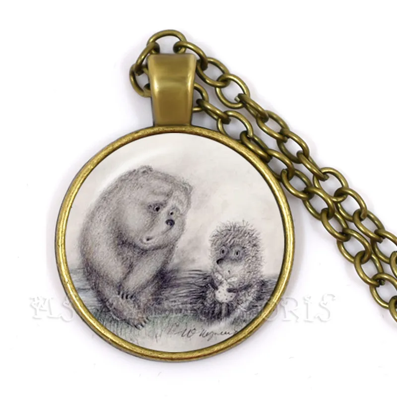 Ожерелье с подвеской Ежик в тумане для мужчин и женщин эффектное модное ожерелье