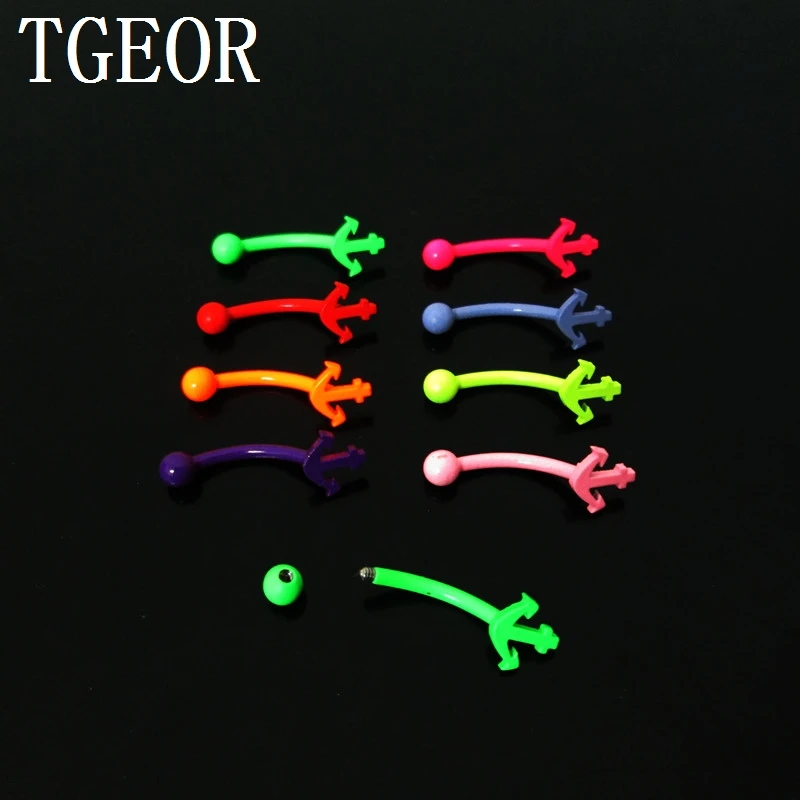 Высокое качество 1 пара 16 г разноцветные якорь из нержавеющей стали неоновые