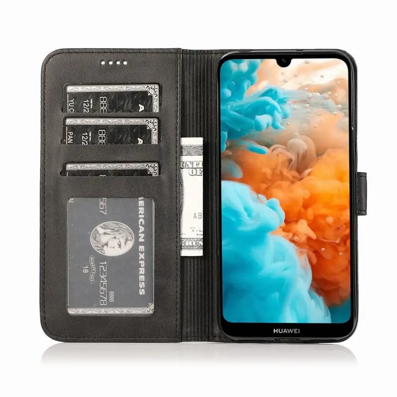 Флип-бумажник чехол для Huawe Honor 8A чехол роскошный Магнитный винтажный простой кожаный чехол для Honor 8 A 8A чехлы для телефонов Coque