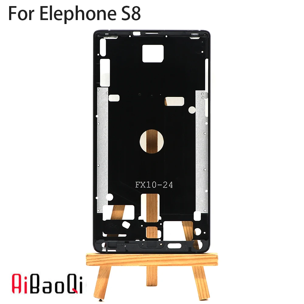 Aibaoqi высокое качество новая Оригинальная передняя рамка для Elephone S8 спереди Корпус крышка чехол в сборе запасная часть+ 3 М клей