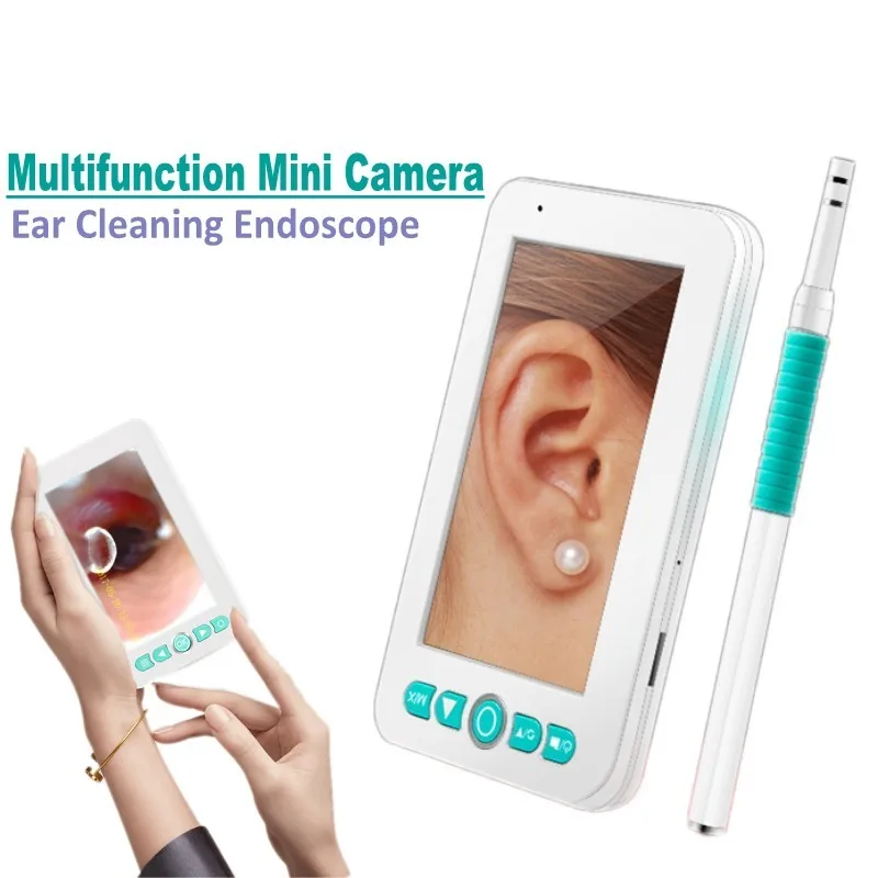 Отоскоп для наблюдения за здоровьем семьи с дисплеем 4 3 дюйма осмотр носа и ушей