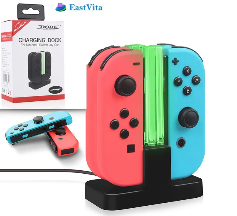 Hobbylan 4 в 1 игровой контроллер USB зарядная станция Joy Con видео игровая консоль