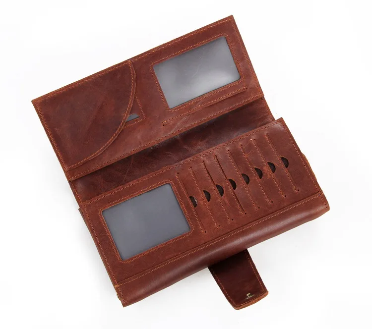 Для мужчин сумасшедшая лошадь кожаный бумажник сцепления iPhone 6 plus Case Двойные