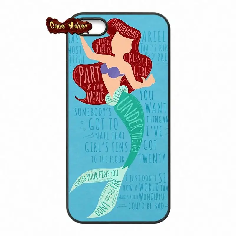 Татуировки Русалочка Ариэль чехол для телефона iPhone X 4 4S 5 5C SE 6 S 7 8 плюс Galaxy J5 J3 A5 A3